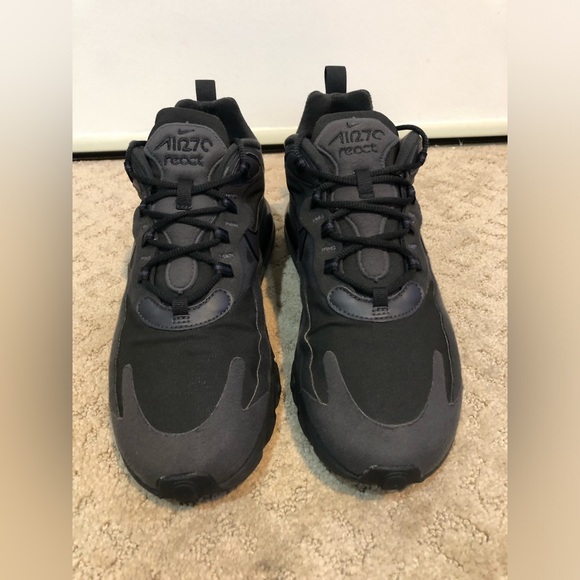 Nike Air Max 270 React Black Oil Grey Size 9.5 - Picture 3 of 11